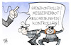 Cartoon: Sicherheit (small) by Kostas Koufogiorgos tagged karikatur,koufogiorgos,kontrolle,polizei,polizist,messer,abschiebung,last,belastung