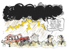 Cartoon: Sommerwetter (small) by Kostas Koufogiorgos tagged sommer,gewitter,unwetter,wetter,schwimmen,deutschland,umwelt,karikatur,kostas,koufogiorgos