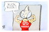 Cartoon: SPD (small) by Kostas Koufogiorgos tagged karikatur,koufogiorgos,scholz,spd,brandenburg,landtagswahl,kuckuck