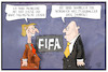 Cartoon: Weltfußballer des Jahres (small) by Kostas Koufogiorgos tagged karikatur,koufogiorgos,illustration,cartoon,fifa,fußball,korruption,straftat,faschismus,kroatien,sport,weltverband,infantino,modric