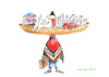 Cartoon: A country called Mexico (small) by Marlene Pohle tagged mexico soziales reichtum armut folklorisches