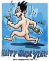Cartoon: HappyNudeYear (small) by illustrator tagged happy new year nude party card cartoon welleman 