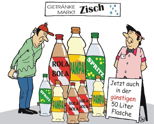 Cartoon: Alles wird Größer (medium) by JotKa tagged getränke,verpackungen,gebinde,handel,wirtschaft,werbung,verbraucher,gewinne,gesundkeit,zucker,krankheit,gewinnmaximierung,gesellschaft,getränke,verpackungen,gebinde,handel,wirtschaft,werbung,verbraucher,gewinne,gesundkeit,zucker,krankheit,gewinnmaximierung,gesellschaft