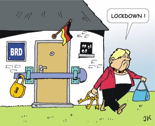 Cartoon: Bundeslockdown (medium) by JotKa tagged corona,pandemie,pandemiebekämpfung,lockdown,bundeslockdown,bundesgesetz,merkel,parteien,groko,ausgangssperren,corona,pandemie,pandemiebekämpfung,lockdown,bundeslockdown,bundesgesetz,merkel,parteien,groko,ausgangssperren