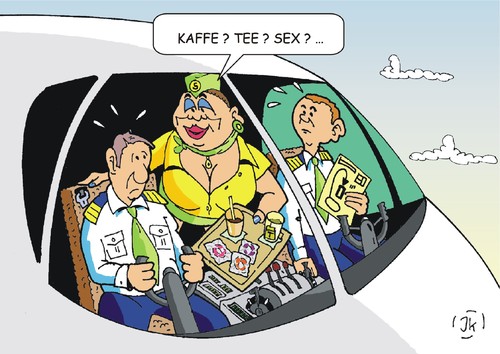 Cartoon: Cockpitservice (medium) by JotKa tagged fliegen,flugzeug,reisen,luftfahrt,urlaub,himmel,wirtschaft,transport,verkehr,erotik,piloten,stewardessen,kaffee,tee,fliegen,flugzeug,reisen,luftfahrt,urlaub,himmel,wirtschaft,transport,verkehr,sex,erotik,piloten,stewardessen,kaffee,tee