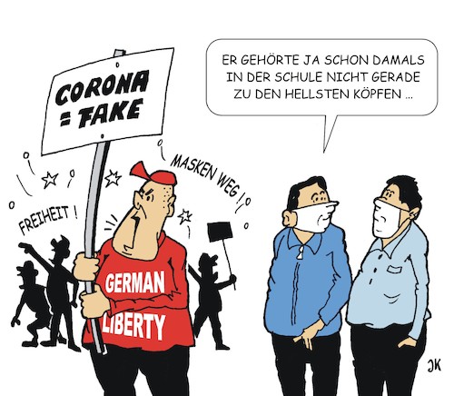 Cartoon: Coronademo (medium) by JotKa tagged corona,coronakrise,covit19,coronademo,verschwörungstheoretiker,linksradikale,rechtsradikale,impfgeger,demonstzranten,ignoranten,krankheiten,bildung,eigenschutz,verstand,schule,corona,coronakrise,covit19,coronademo,verschwörungstheoretiker,linksradikale,rechtsradikale,impfgeger,demonstzranten,ignoranten,krankheiten,bildung,eigenschutz,verstand,schule