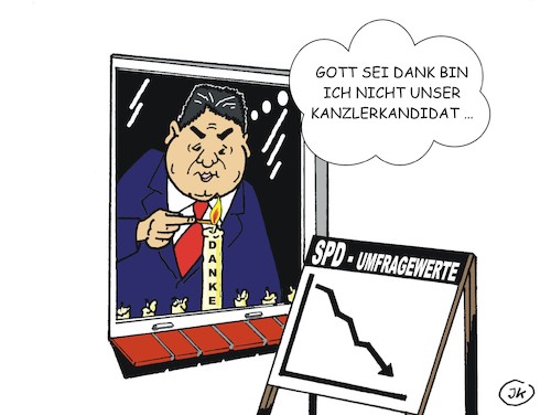 Cartoon: Dankbar (medium) by JotKa tagged politik,wahlen,umfragen,gabriel,kanzlerkandidat,partei,spd,politik,wahlen,umfragen,gabriel,kanzlerkandidat,partei,spd