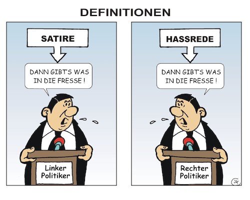 Cartoon: Definitionen (medium) by JotKa tagged definition,satire,hass,hassrede,politiker,linkes,spektrum,rechtes,spectrum,parteien,umgangston,politik,definition,satire,hass,hassrede,politiker,linkes,spektrum,rechtes,spectrum,parteien,umgangston,politik