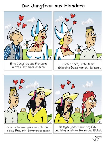 Cartoon: Die Jungfrau (medium) by JotKa tagged liebe,erotik,frauen,männer,er,sie,leidenschaft,freundschaft,sehnsucht,enttäuschung,flandern,havelland,mittelmeer,mittelhessen,beziehungen,comic,ballade,gedichte,liebe,sex,erotik,frauen,männer,er,sie,leidenschaft,freundschaft,sehnsucht,enttäuschung,flandern,havelland,mittelmeer,mittelhessen,beziehungen,comic,ballade,gedichte