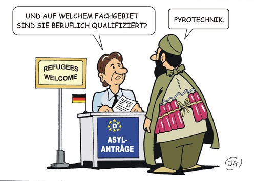 Cartoon: Fachkräfte (medium) by JotKa tagged asylanten,flüchtlinge,wirtschaftsflüchtlinge,asyl,asylpolitik,einwanderung,einwanderungsgesetz,politik,parteien,politiker,asylantenheime,terror,drohung,ängste,angst,fremdenfeindlichkeit,flüchtlingsheime,abschiebung,afrika,mittelmeer,flüchtlingsströme,lager,erstaufnahme,experten,gesellschaft,syrien,irak,afghanisten,balkan,westbalkan,is,salafisten,fachkräfte,wirtschaft,industrie,arbeitsplätze,job,karriere,gehälter,gewinne,asylanten,flüchtlinge,wirtschaftsflüchtlinge,asyl,asylpolitik,einwanderung,einwanderungsgesetz,politik,parteien,politiker,asylantenheime,terror,drohung,ängste,angst,fremdenfeindlichkeit,flüchtlingsheime,abschiebung,afrika,mittelmeer,flüchtlingsströme,lager,erstaufnahme,experten,gesellschaft,syrien,irak,afghanisten,balkan,westbalkan,is,salafisten,fachkräfte,wirtschaft,industrie,arbeitsplätze,job,karriere,gehälter,gewinne