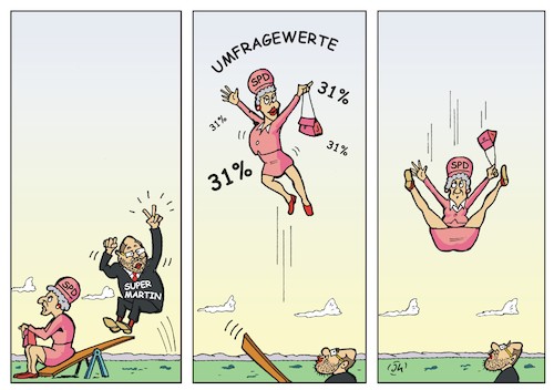 Cartoon: Höhenflug (medium) by JotKa tagged spd,martin,schulz,bundestagswahl,umfragen,statistiken,parteien,bundeskanzlerkandidat,politik,spd,martin,schulz,bundestagswahl,umfragen,statistiken,parteien,bundeskanzlerkandidat,politik