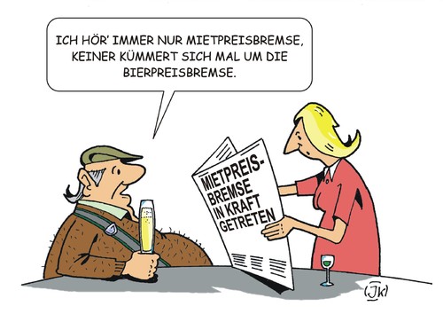 Cartoon: Mietpreisbremse (medium) by JotKa tagged mietpreisbremse,mieter,mieten,vermieten,wohnungen,wohnraum,makler,politik,parteien,groko,bier,bierpreis,gesetze,immobilien,mietpreisbremse,mieter,mieten,vermieten,wohnungen,wohnraum,makler,politik,parteien,groko,bier,bierpreis,gesetze,immobilien