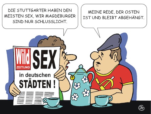 Cartoon: Neulich in Magdeburg (medium) by JotKa tagged statistiken,erhebungen,umfragen,erotik,er,sie,mann,frau,beziehungen,ehe,ost,west,verhältnis,deutschland,liebe,statistiken,erhebungen,umfragen,sex,erotik,er,sie,mann,frau,beziehungen,ehe,ost,west,verhältnis,deutschland,liebe