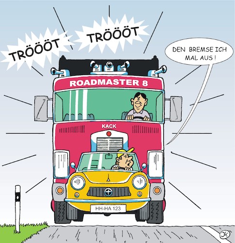 Cartoon: Oberlehrers letzte Fahrt (medium) by JotKa tagged oberlehrer,fahrt,straße,straßenverkehr,unfälle,pkw,lkw,ausbremsen,recht,haben,verkehr,straßen,oberlehrer,fahrt,straße,straßenverkehr,unfälle,pkw,lkw,ausbremsen,recht,haben,verkehr,straßen