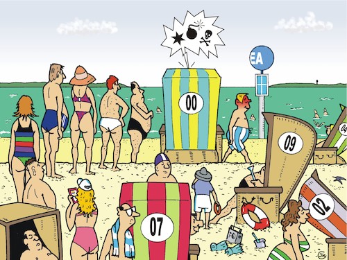 Cartoon: Strandkörbe (medium) by JotKa tagged strandkorb,strand,beach,sonne,sun,meer,see,ocean,coast,vacation,holiday,ferien,urlaub,freizeit,wc,toilet,toiletten,urlauber,sand,strandkorb,strand,beach,sonne,sun,meer,see,ocean,coast,vacation,holiday,ferien,urlaub,freizeit,wc,toilet,toiletten,urlauber,sand