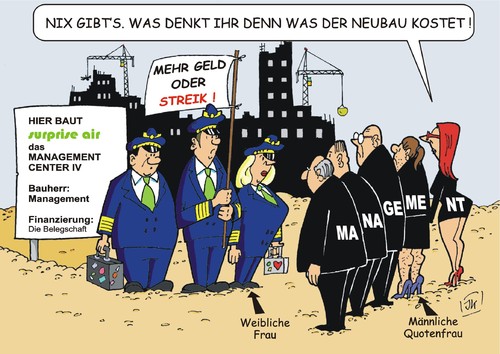 Cartoon: Streikdrohung (medium) by JotKa tagged streik,gewerkschaft,löhne,gehälter,mitarbeiter,belegschaft,manager,management,technik,verkehr,transport,büro,häuser,verwaltung,wirtschaft,geld,surpriseair,luftverkehr,flugzeuge,reisen,airlines,streik,gewerkschaft,löhne,gehälter,mitarbeiter,belegschaft,manager,management,technik,verkehr,transport,büro,häuser,verwaltung,wirtschaft,geld,surpriseair,luftverkehr,flugzeuge,reisen,airlines