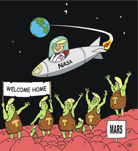 Trump fliegt zum Mars