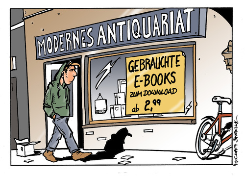 Cartoon: Gebrauchte E Books (medium) by Micha Strahl tagged micha,strahl,ebooks,books,reader,antiquariat,buchmesse,bücher,buch,literatur,ebooks,antiquariat,buchmesse,bücher,buch,literatur,digital,cebit