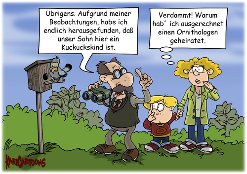 Cartoon: Kuckuckskind (medium) by karicartoons tagged familie,heimlich,kind,kinder,kuckuckskind,lebenslüge,leiblicher,vater,mutter,nachwuchs,ornithologe,scheinvater,test,untergeschoben,vaterschaft,vaterschaftstest,familie,heimlich,kind,kinder,kuckuckskind,lebenslüge,leiblicher,vater,mutter,nachwuchs,ornithologe,scheinvater,test,untergeschoben,vaterschaft,vaterschaftstest