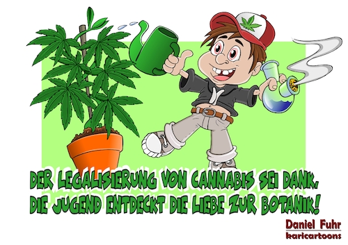 Cartoon: Liebe zur Botanik (medium) by karicartoons tagged kiffen,gras,marihuana,abhängigkeit,verlockung,bewusstseinserweiterung,rausch,cannabis,legalisierung,teillegalisierung,drogen,teenager,pflanze,botanik,cannabispflanze,privatbesitz,drogenbesitz,haschisch,rauchen,drogenkonsum,freigabe,joint,bong,abhängigkeit,verlockung,bewusstseinserweiterung,rausch,cannabis,legalisierung,teillegalisierung,drogen,teenager,pflanze,botanik,cannabispflanze,privatbesitz,drogenbesitz,haschisch,rauchen,drogenkonsum,freigabe,joint,bong