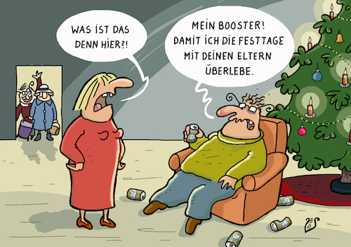 Cartoon: Boostern (medium) by Dodenhoff Cartoons tagged boostern,weihnachten,corona,impfungen,booster,gesundheitüberleben,dosen,impfdosen,familie,weihnachtsfest,konfliktlösung,alkoholprobleme,ehe,schwiegereltern,beziehungsprobleme,birgit,dodenhoff,cartoon,frust,pseudoharmonie,weihnachtsbaum,festtage,mann,frau,boostern,weihnachten,corona,impfungen,booster,gesundheitüberleben,dosen,impfdosen,familie,weihnachtsfest,konfliktlösung,alkoholprobleme,ehe,schwiegereltern,beziehungsprobleme,birgit,dodenhoff,cartoon,frust,pseudoharmonie,weihnachtsbaum,festtage,mann,frau