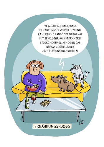 Cartoon: Ernährungsgewohnheit (medium) by Dodenhoff Cartoons tagged ernährung,gesundheit,hundehalter,haustiere,hunde,spaziergang,spieltrieb,hundeerziehung,bewegung,frische,luft,ernährung,gesundheit,hundehalter,haustiere,hunde,spaziergang,spieltrieb,hundeerziehung,bewegung,frische,luft