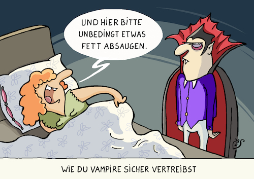 Cartoon: Fettabsaugung (medium) by Dodenhoff Cartoons tagged horror,dracula,vampir,grusel,gruselfilm,gruselfigur,übergewicht,angstfrei,selbstbewusstsein,mut,mann,frau,schönheitoperationen,nacht,bett,körperfett,adipositas,diät,lebenshilfe,alternativen,ernährung,multifunktionssauger,mehrzwecksauger,cartoons,birgit,dodenhoff,besuch,abschreckung,knoblauch,weihwasser,kreuz,horror,dracula,vampir,grusel,gruselfilm,gruselfigur,übergewicht,angstfrei,selbstbewusstsein,mut,mann,frau,schönheitoperationen,nacht,bett,körperfett,adipositas,diät,lebenshilfe,alternativen,ernährung,multifunktionssauger,mehrzwecksauger,cartoons,birgit,dodenhoff,besuch,abschreckung,knoblauch,weihwasser,kreuz