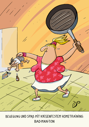 Cartoon: Hometraining (medium) by Dodenhoff Cartoons tagged ehestress,selbsthilfe,notwehr,frauen,frau,mann,beziehung,ehekrise,paarbeziehung,koerperlichkeit,funsport,ekelpartner,heimtraining,maennerklischee,bratpfanne,sportgeraete,rauswurf,scheidung,ehestress,selbsthilfe,notwehr,frauen,ehekrise,paarbeziehung,koerperlichkeit,funsport,ekelpartner,heimtraining,maennerklischee,bratpfanne,sportgeraete,rauswurf,scheidung