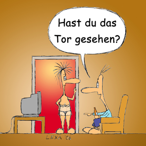 Cartoon: lexatoon Hast du das Tor gesehen (medium) by lexatoons tagged lexatoon,hast,du,das,tor,gesehen,ehe,beziehung,mann,frau,fussball,nachthemd,verführung,man,woman,fußball,fernsehen,nacht,schlafen,lexatoon,hast,du,das,tor,gesehen,ehe,beziehung,mann,frau,fussball,nachthemd,verführung,sex,man,woman,fußball,fernsehen,nacht,schlafen