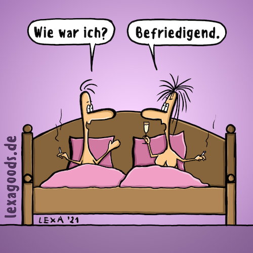 Cartoon: lexatoon Befriedigend (medium) by lexatoons tagged lexatoon,befriedigend,liebe,mann,frau,beziehung,ehe,lexatoon,befriedigend,liebe,sex,mann,frau,beziehung,ehe