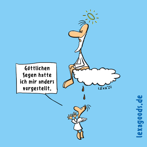 Cartoon: lexatoon Göttlicher Segen (medium) by lexatoons tagged lexatoon,gott,scheißt,engel,auf,den,kopf,segen,himmel,wolke,kirche,glaube,religion,lexatoon,gott,scheißt,engel,auf,den,kopf,segen,himmel,wolke,kirche,glaube,religion