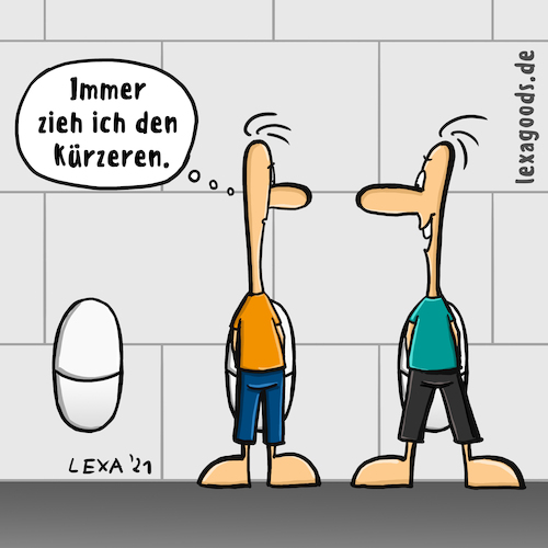 Cartoon: lexatoon Kürzeren ziehen (medium) by lexatoons tagged lexatoon,den,kuerzeren,ziehen,wc,toilette,pinkeln,pinkelbecken,lexatoon,den,kuerzeren,ziehen,wc,toilette,pinkeln,pinkelbecken,penis