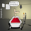 Cartoon: lexatoon Blutbad (small) by lexatoons tagged lexatoon,blutbad,vampir,fledermaus,but,badewanne,baden