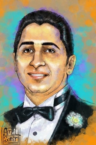 Cartoon: Ahmed Ahab (medium) by Amal Samir tagged painting