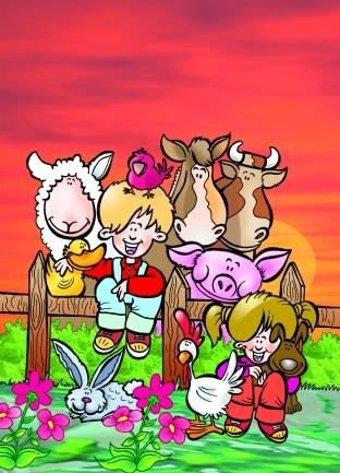 Cartoon: Ilustracion Infantil (medium) by Mario Almaraz tagged chicos,animales