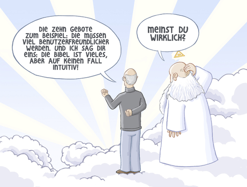 jobs in heaven By Tobias Wieland | Media & Culture Cartoon | TOONPOOL