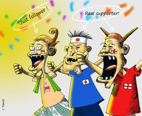 Cartoon: just followers! (medium) by yan setiawan tagged world,cup,2010