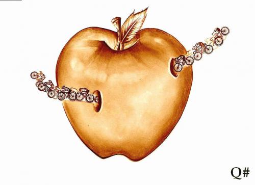 rotten gold apple