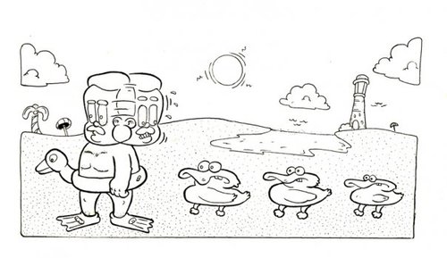 Cartoon: sea (medium) by gunberk tagged duck,sea