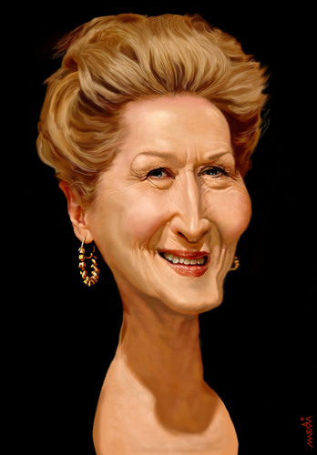 Meryl Streep By Medi Belortaja | Famous People Cartoon | TOONPOOL