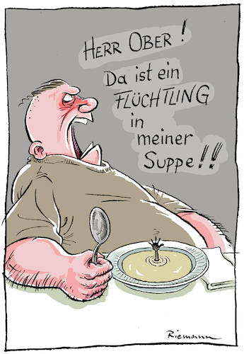 Cartoon: Flüchtling (medium) by Riemann tagged fluechtlinge,mittelmeer,immigranten,fluechtlingshelfer,lybien,syrien,carola,rackete,hass,einwanderer,seenot,politik,cartoon,george,riemann,fluechtlinge,mittelmeer,immigranten,fluechtlingshelfer,lybien,syrien,carola,rackete,hass,einwanderer,politik,cartoon,george,riemann