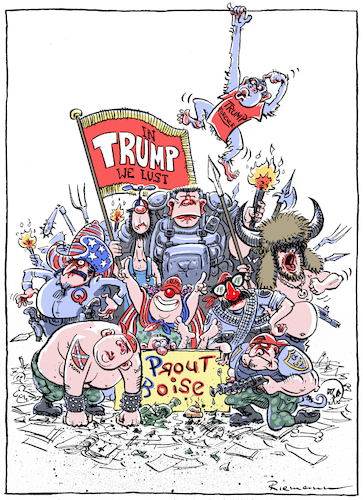 Cartoon: Gurkentruppe (medium) by Riemann tagged donald,trump,republikaner,kapitol,sturm,washington,usa,republicans,capitol,attack,anon,right,wing,conspiracy,proud,boys,cartoon,george,riemann,donald,trump,republikaner,kapitol,sturm,washington,usa,republicans,capitol,attack,anon,right,wing,conspiracy,proud,boys,cartoon,george,riemann