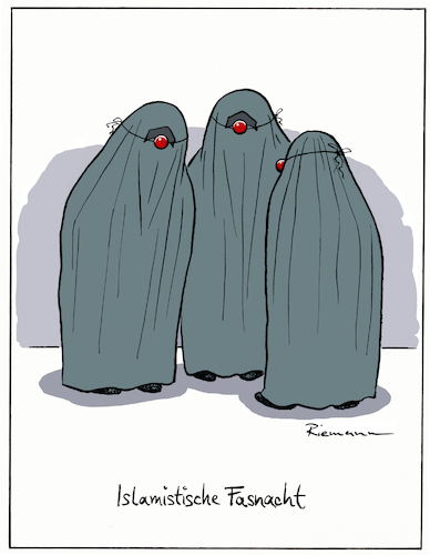 Cartoon: Spaßgesellschaft (medium) by Riemann tagged karneval,fasnacht,spaß,gesellschaft,frauen,islam,burka,unterdrückung,islamisten,pappnasen,cartoon,george,riemann,karneval,fasnacht,spaß,gesellschaft,frauen,islam,burka,unterdrückung,islamisten,pappnasen,cartoon,george,riemann