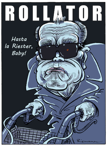 Cartoon: Terminator (medium) by Riemann tagged terminator,arnold,schwarzenegger,kino,film,hollywood,rollator,rentner,alt,zukunft,abenteuer,science,fiction,cartoon,george,riemann,terminator,arnold,schwarzenegger,kino,film,hollywood,rollator,rentner,alt,zukunft,abenteuer,science,fiction,cartoon,george,riemann