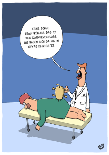 Cartoon: Darmverschluss (medium) by luftzone tagged thoams,luft,cartoon,lustig,darmverschluss,arzt,patient,hund,diagnose,thoams,luft,cartoon,lustig,darmverschluss,arzt,patient,hund,diagnose