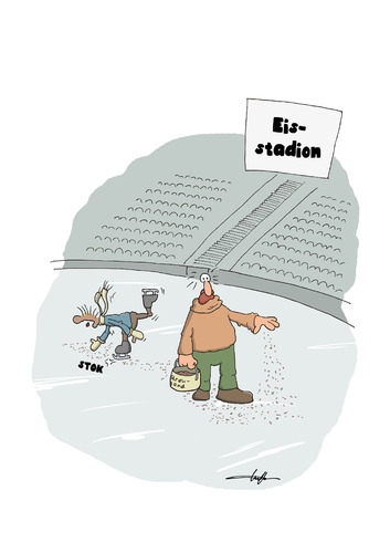 Cartoon: Dumm gelaufen (medium) by luftzone tagged eislauf,eisstadion,eislaufen,streusand,glatt,schlittschuhe,streuen,stump,stadion,winter,ice,eisstadion,eislauf,eislaufen,streusand,glatt,schlittschuhe,streuen,stump,winter,stadion