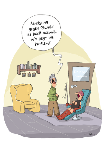 Cartoon: Gewaltproblem (medium) by luftzone tagged psychologe,domina,gewalt,psychiater,praxis,doktor,peitsche,seelenklempner,psychiater,gewalt,domina,psychologe,praxis,seelenklempner,peitsche