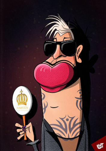 Cartoon: Harald Glööckler (medium) by luftzone tagged thomas,luft,karikatur,lustig,harald,glööckler,promi,prominent,designer,modedesigner,mode,pompös,tattoo,sonnenbrille,glasses,thomas,luft,karikatur,lustig,harald,glööckler,promi,prominent,designer,modedesigner,mode,pompös,tattoo,sonnenbrille,glasses