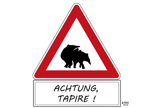 Cartoon: Achtung Tapire ! (medium) by Ago tagged meinungsfreiheit,journalismus,presse,politik,strafverfolgung,kunst,justiz,eitelkeit,erdogan,merkel,zdf,zynismus,kritik,böhmermann,polemik,schmaehkritik,satiriker,zeichner,karikaturist,doppeldeutigkeit,missverständnis,warnung,verkehrsschild,tapir,satire,satire,tapir,verkehrsschild,warnung,missverständnis,doppeldeutigkeit,karikaturist,zeichner,satiriker,schmaehkritik,polemik,boehmermann,kritik,zynismus,zdf,merkel,erdogan,eitelkeit,justiz,kunst,strafverfolgung,politik,presse,journalismus,meinungsfreiheit,uebertreibung,schere,im,kopf,pressefreiheit,kunstfreiheit,freiheit,recht,gesetz,zensur,cartoon,karikatur