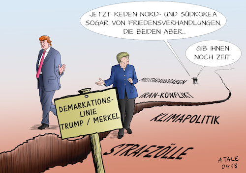 Demarkationslinie Trump Merkel